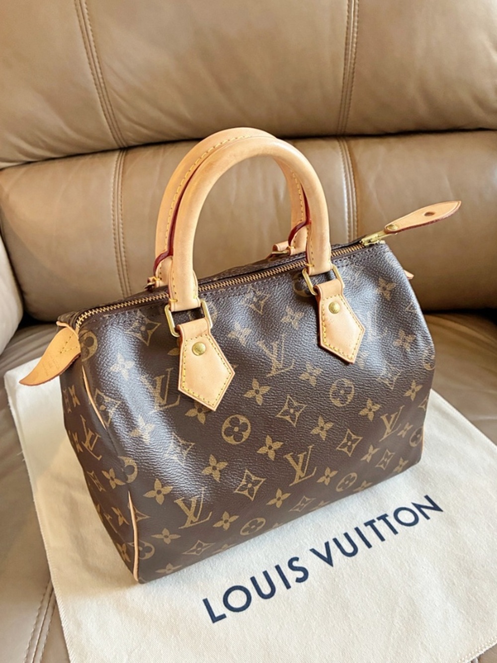 Made in France MicroChip Louis Vuitton Monogram Speedy 25 Classic New Model Bag - Picture 3 of 16